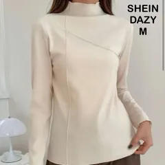 AB0235【送料無料】SHEIN DAZY シーイン　モックネック　タートルネック　オフホワイト　Mサイズ　レディース　春　秋　冬