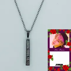【新品・未使用品】ジミン　ネックレス　正規品 BTS JIMIN ジミン dynamite 着用モデル 92.5％純銀 heart flower