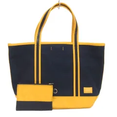 ポーター PORTER 吉田カバン ガール ボーイフレンド トートバッグ 肩がけ キャンバス ポーチ付き 紺 黄 ネイビー イエロー L