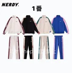 NERDY ジャージセットアップ RGB 上XS 下S NERDY ジャージ 上下セット 柄違い パープル 人気｜Yahoo!フリマ