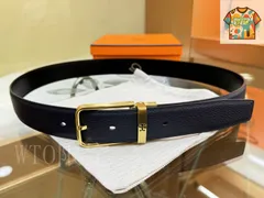 【今日特価】HERM?S Leather Belt シグネチャーデザイン-1