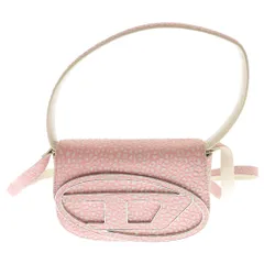 DIESEL (ディーゼル) 1DR エンボス加工 2way Dロゴ カウレザー ハンドバッグ ショルダーバッグ レディース ピンク X08396 P4723