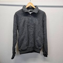 EXPRESSION ハーフジップパーカー グレー S ヴィンテージ メンズ 古着 M-C-443
