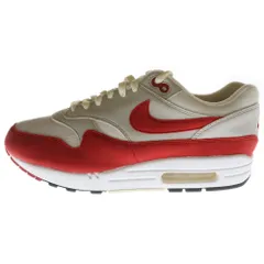 NIKE (ナイキ) AIRMAX1 ANNIVERSARY 908375-100 エアマックス1 アニヴァーサリー ローカットスニーカー US10/28cm ホワイト/レッド