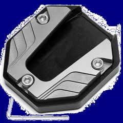 【人気商品】キックスタンド 延長ブラケット アンプ ノンスリップ パーツ サイドスタンド サイドスタンド 汎用 (ぎんいろ) プレート合金製 バイク用 スタンドプレート バイク