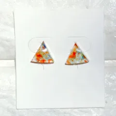 No.427　レジン　三角　琉球ガラス　透明感　ピアス　イヤリング