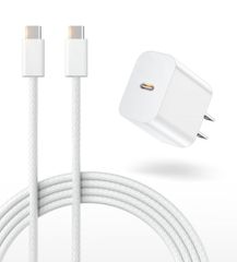 ★iphone 充電器 type-c 20W 「純正 編み込み式ケーブル付き」急速充電器 安全で低温 タイプc GaN採用 usb c pd スマホ 軽くてコンパクト アイフォン 最適な小型