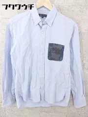 ◇ BEAMS HEART ビームス ハート ボタンダウン 迷彩 カモフラ 長袖 シャツ サイズS ライトブルー系 メンズ 【中古】 【1002800669356】