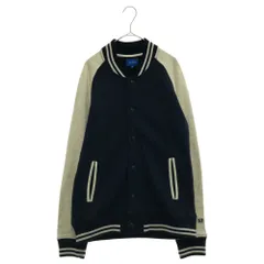 BEAMS (ビームス) スウェット スタジャン ジャケット ネイビー/ホワイトのサムネイル
