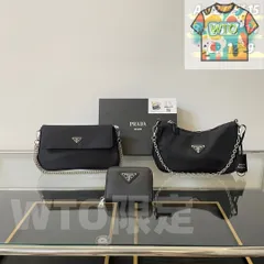 [本日特価] TOP New 2024 高品質3点セット - Prada アンダーアームバッグ + 3in1チェーンバッグ + 財布 本日限定特別割引！ [本日特価|新品未使用品]-WT0輸入-EO20