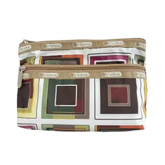 LESPORTSAC(レスポートサック) ポーチ - ベージュ×カーキ×マルチ