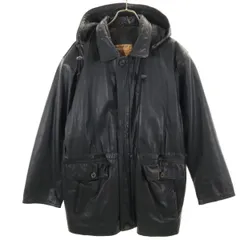 MANPHOTO 黒 レザージャケット ボタンチャック式 大きめXL