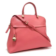 フルラ パイパー ハンドバッグ ショルダーバッグ 2way 斜め掛け 鞄 ピンク pink ゴールド gold レザー 本革 PIPER FURLA