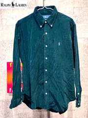ラルフローレン 正規 コーデュロイ ボタンダウンシャツ L ダークグリーン ポロラルフローレン POLO RALPH LAUREN 深緑