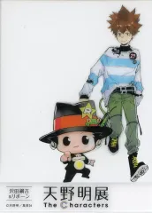 【中古】キャラカード 沢田綱吉＆リボーン 描きおろしクリアカード 「家庭教師ヒットマンREBORN!」 天野明展 The Characters 来場者特典