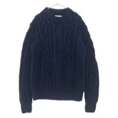 VISVIM (ヴィスヴィム) 14AW 泥染め FISHERMAN CABLE KNIT NATURAL DYE 0114205012001 フィッシャーマン ケーブルニット トレーナー ネイビーのサムネイル