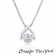 Crossfor New York クロスフォーニューヨーク NYP-533 ダンシングストーン ネックレス ペンダント レディース キュービックジルコニア シルバー925 クロスフォー正規取扱店 Good Future Series クロスフォーカット