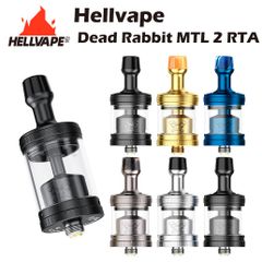 Hellvape Dead Rabbit MTL 2 RTA 2/4ml リビルダブル アトマイザー ヘルベイプ デッドラビット エムティエル タンク 超爆煙 電子たばこ 電子タバコ ベイプ シングル コイル ビルド Vape tank atomizer