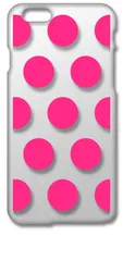【新品未使用】iPhone6 Plus / 6s Plus アイフォン6sプラス クリア ハードケース ドット柄 水玉 (ピンク) スマホケース カバー cl-iphone6plus-dotbig-01