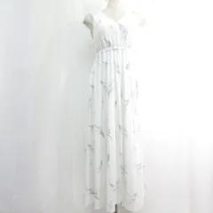 ジェラートピケ gelato pique ルームウェア ノースリーブ ワンピース マキシ丈 カップ付き ストレッチ レーヨン F ホワイト チューリップ 花柄 kz13057