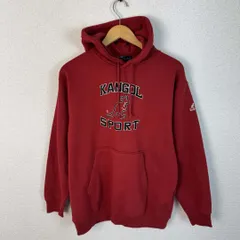 KANGOL SPORT カンゴールスポーツ スウェットパーカー ビッグロゴ レッド Lサイズ メンズ 古着 ストリート