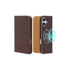 VISOUL iPhone16 対応ケース 手帳型 アイホン16ケース 本革 MagSafe対応 横置きスタンド機能 スマホケース レザーケース カード収納 携帯ケース マグネット 柔軟なTPU素材 全面保護 アイフォン16 チョコ ブラウン 1