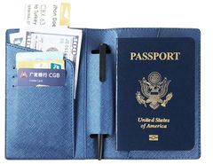 PUレザー製 パスポートカバー◇パスポートや搭乗券収納に便利なコンパクトなカバー