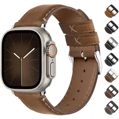 【在庫処分】45mm 46mm 44mm 42mm 本革 49mm レザーバンド Compatible with バンド Apple Watch Series10/Ultra/Ultra 2/9/8/7/6/5/4/3/2/1/SE/SE2 アップルウォッチ