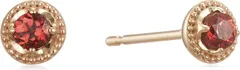 [VAヴァンドーム青山]K10YG ガーネット ピアス GJVA0185 GN イエローゴールド