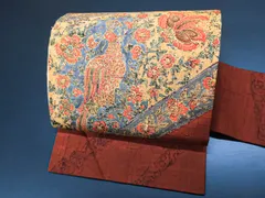 19-74 名古屋帯 九寸 美品 正絹 着物 名古屋仕立て 紬