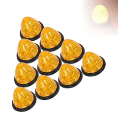 マーカーランプ 24V 10個 サイドマーカー トラック 点灯保証 丸型 シャーシ ダイヤモンド カット レンズ 外装 オレンジ