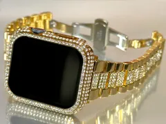 G★Apple Watchステンレスバンド　ジュエルベルト　キラキラ保護カバー