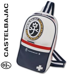 カステルバジャック CASTELBAJAC ボディバッグ ミック ホワイト×ネイビー 白 紺 メンズ 軽量 ワンショルダーバッグ トリコロール ブランド レザー調