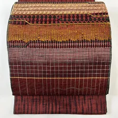夏帯　渡文　美品　落款あり　紫系　グラデーション 波模様 袋帯　高級感　両面 2025年最新】渡文 帯の人気アイテム - メルカリ