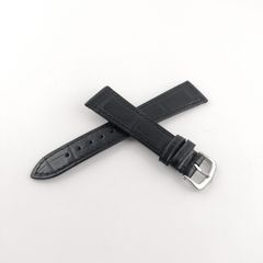 22mm 腕時計 シリコンラバーベルト スムースブラック 黒 D