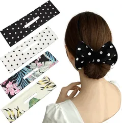 fogman デフトバン お団子 ヘアメーカー シュシュ 髪飾り かわいい 髪アップ ヘアアレンジ 4色セット