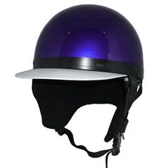 新品！ ZK-180 ヘルメットコルク半風半帽【メタリックパープル】コルク不使用で軽量！SG公認 PSC認可！125cc以下対応　チャック式着脱耳当て装備 盗難防止金属ホルダー フリーサイズ(57～60㎝)  