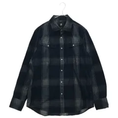 G-STAR RAW (ジースターロウ) コーデュロイ チェック柄 ウエスタン長袖シャツ ブルーのサムネイル