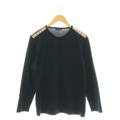バーバリー ロンドン BURBERRY LONDON ノバチェック切替 長袖 Tシャツ カットソー L ブラック /DF ■OSのサムネイル