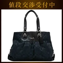 コーチ トートバッグ ec-22470 ブラック シグネチャー F15510