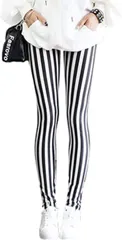 PIENSE レギンス フリーサイズ カラフル ストレッチ お出掛け スポーツ 全般 ヨガ フィットネス ダンス 細(縦ライン(細),  Free Size)