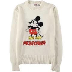 古着 DISNEY CHARACTER FASHIONS MICKEY MOUSE ミッキーマウス アクリルニットセーター メンズM相当/eaa535458