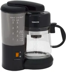 YCA-502(B) ブラック コンパクト 水量目盛り付き 保温機能 簡単操作 アイスコーヒー ドリップ式 5杯用 650ml コーヒーメーカー [山善]のサムネイル