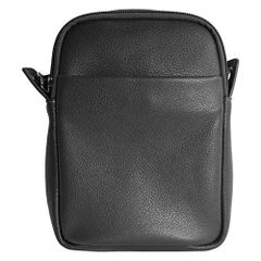 black MALTA スマホ ポーチ ショルダー メンズ リュック 取り付け 入れたまま ベルト レザー 本革 ミニショルダー 縦 バッグ マルチ ブラック