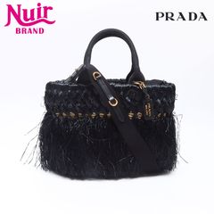 PRADA プラダ ハンドバッグ カゴバッグ ストロー