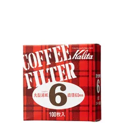 【 新品 未開封 】   カリタ 丸形濾紙60mm 100枚入 マルガタロシ＃6 未使用 送料無料のサムネイル
