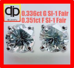 ★0.687ct★✨一粒ダイヤF,G,SI-1,Fairプラチナスタッドピアス