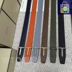 【今日特価】Tom Ford Double-Side Leather Belt エレガントデザイン-1
