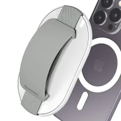 【特価セール】スマートフォンバンドスタンド 2in1機能 iPhone ワイヤレス充電可能 16 Plus 落下防止 Pro 簡単脱着 Pro Max シリコンフィンガーグリップ 15 14 薄型 13 9mm 12 シリーズマグセーフ用磁気スマホシリコングリ