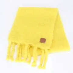 美品 ロエベ アナグラム マフラー フリンジ ストール 防寒 ファッション レザー メンズ レディース RRE CE28-6【中古】